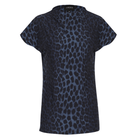 ALMA TOP DUSTY NAVY LEO